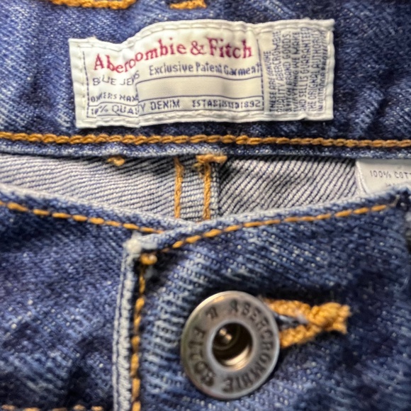 Vintage Abercrombie & Fitch Flared Blue Jeans Medium/Dark Wash 100% Cotton 6 - Picture 7 of 11